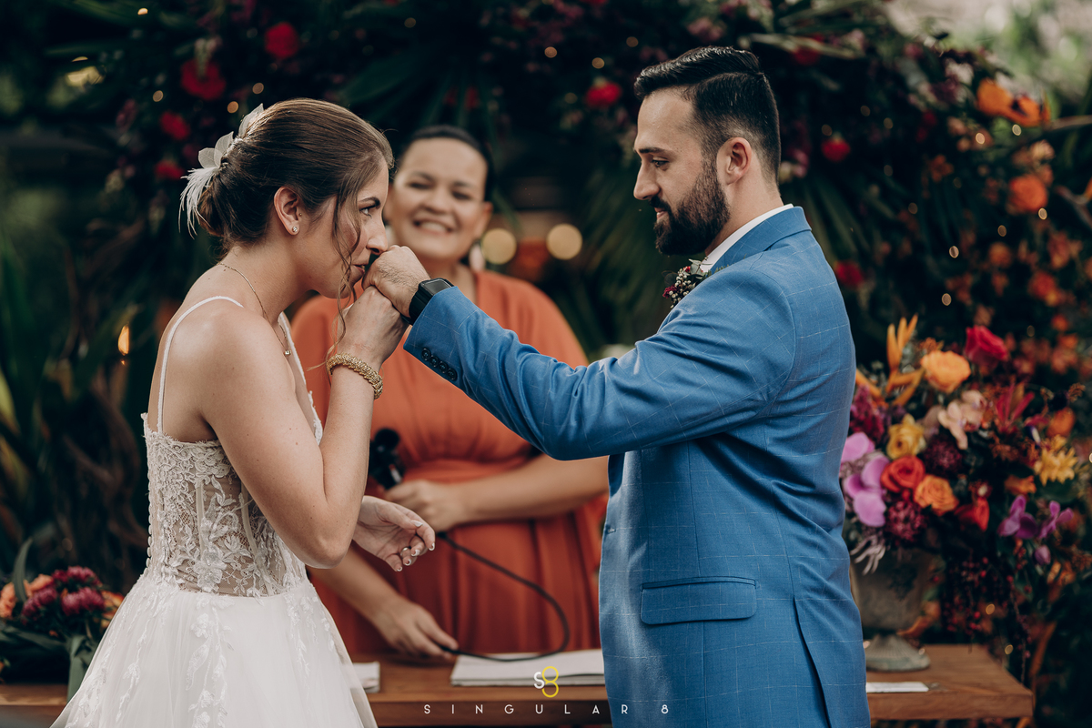 Fotos espontâneas de cerimônia de casamento no rancho santa maria eventos