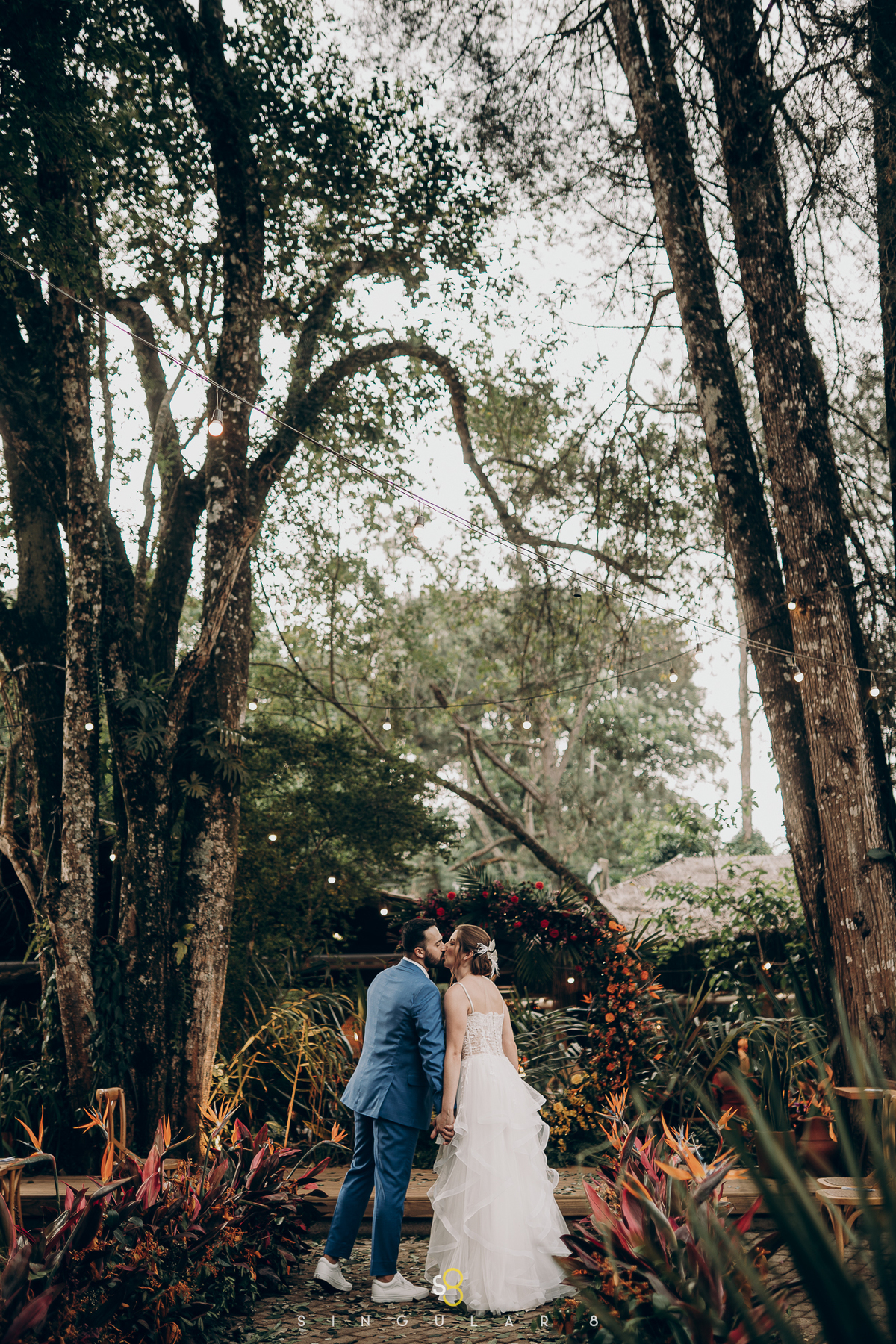 fotografia de casamento de dia no pôr do sol rancho santa maria eventos