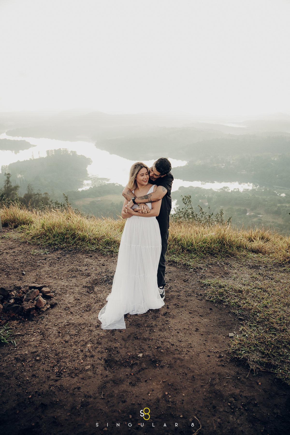 fotografia de ensaio pré casamento look para ensaio pré wedding nascer do sol do morro do capuava