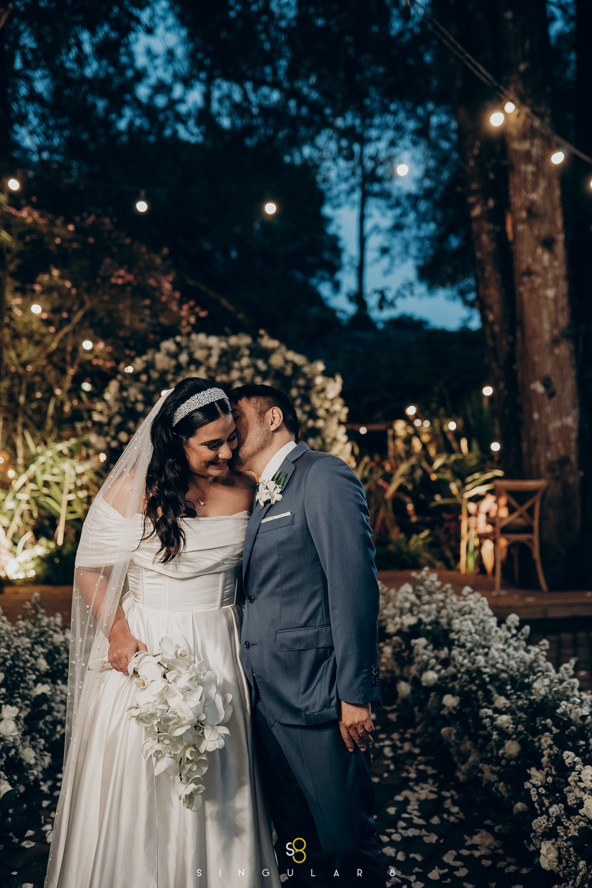 fotografia de casamento pós cerimônia no pôr do sol mairiporã rancho santa maria