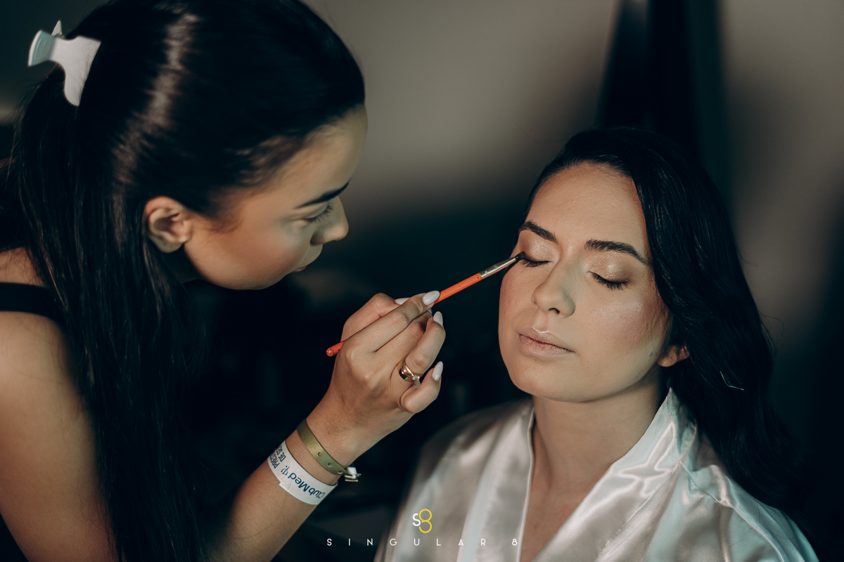 fotografia de maquiagem para noiva casamento de dia chez bisutti lake paradise