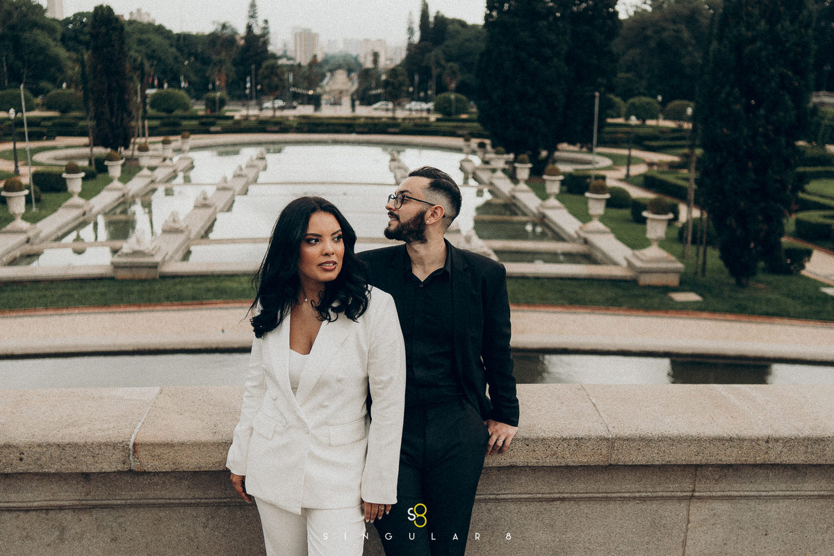 fotografia de ensaio pré casamento no parque da independência