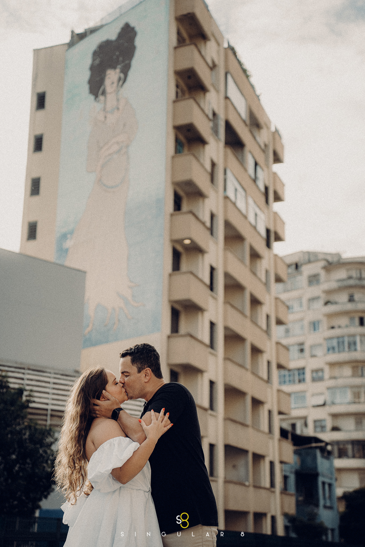 fotografia de ensaio pré casamento no minhocão nascer do sol são paulo