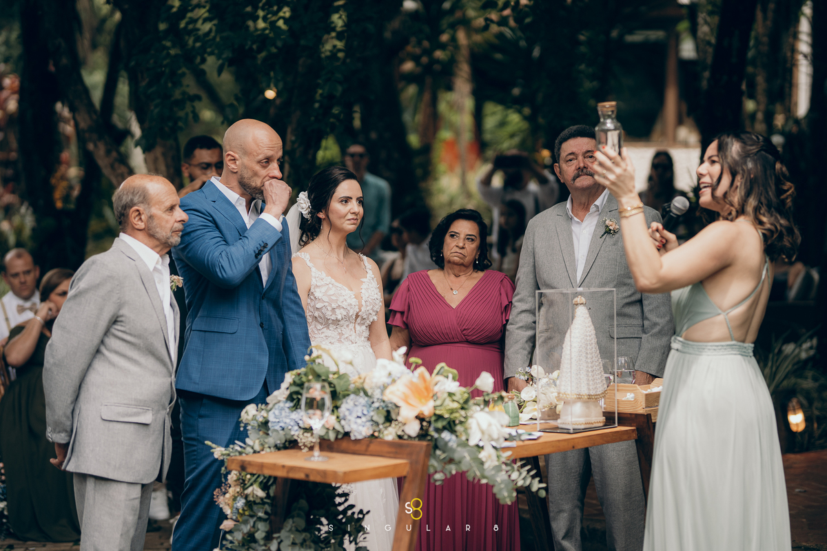 Cerimônia de casamento clássica no Rancho Santa Maria, em Mairiporã.