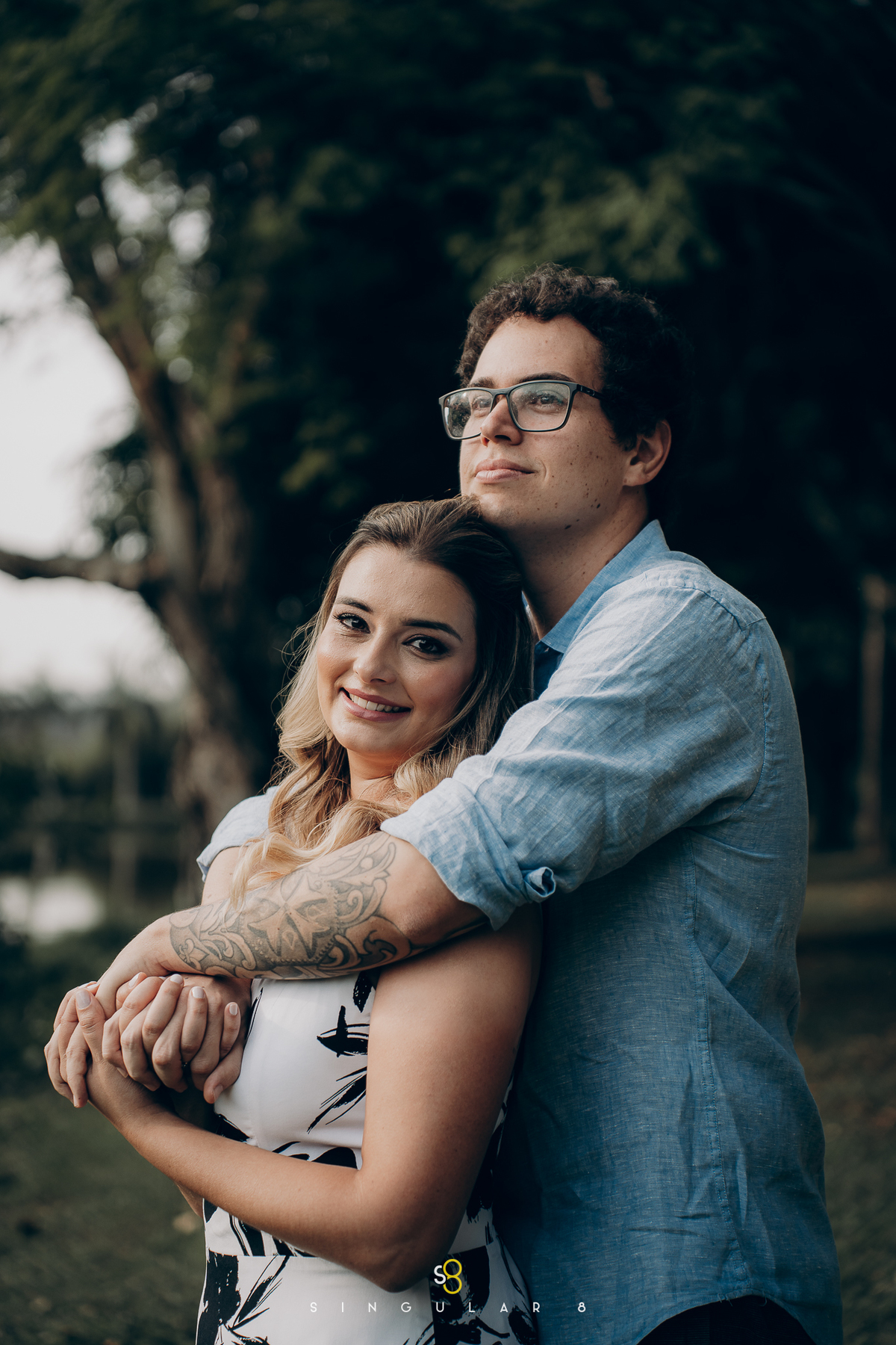 fotografia de ensaio pré casamento em itu no pôr do sol