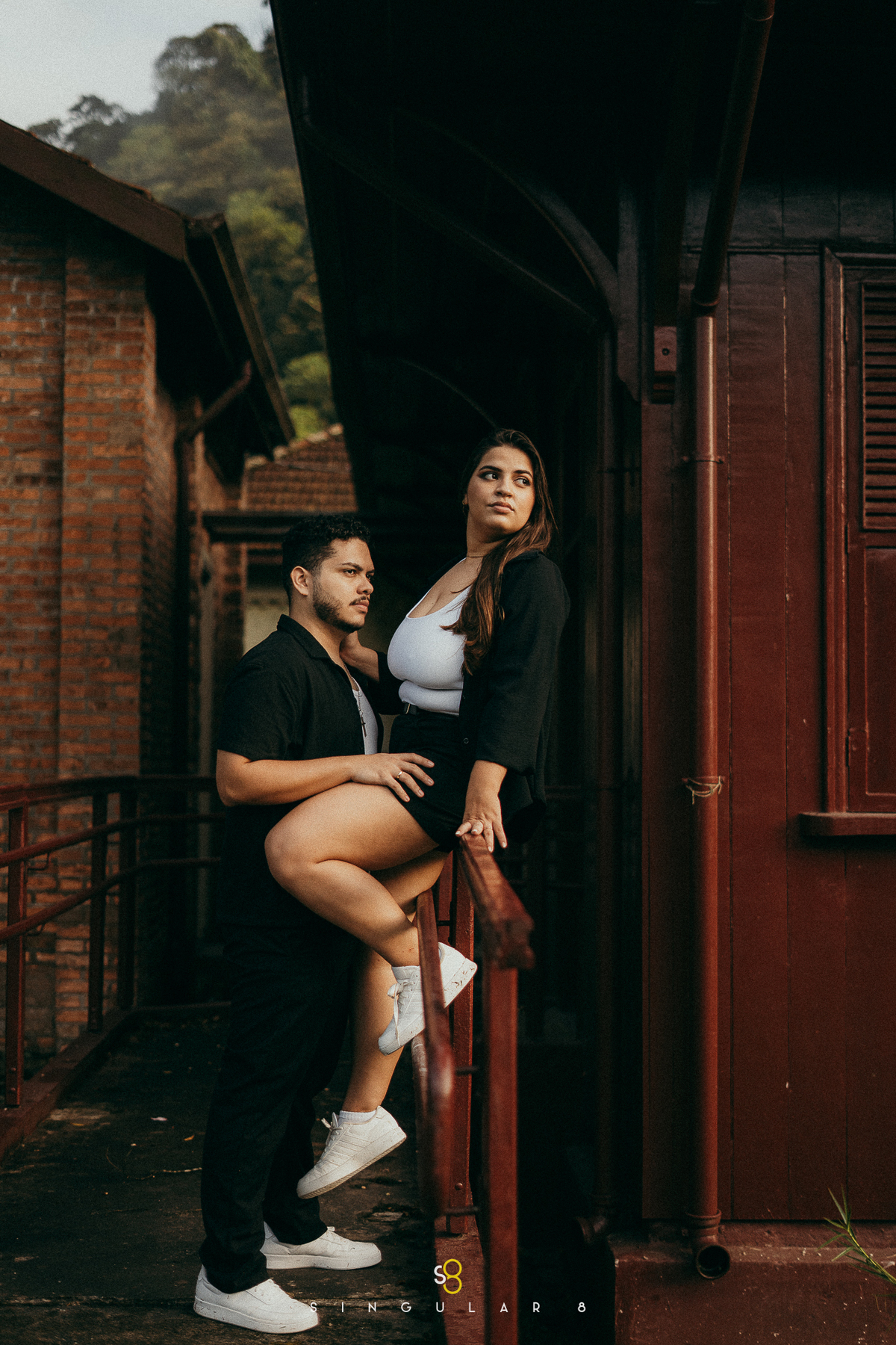 fotos criativas de casal em paranapiacaba