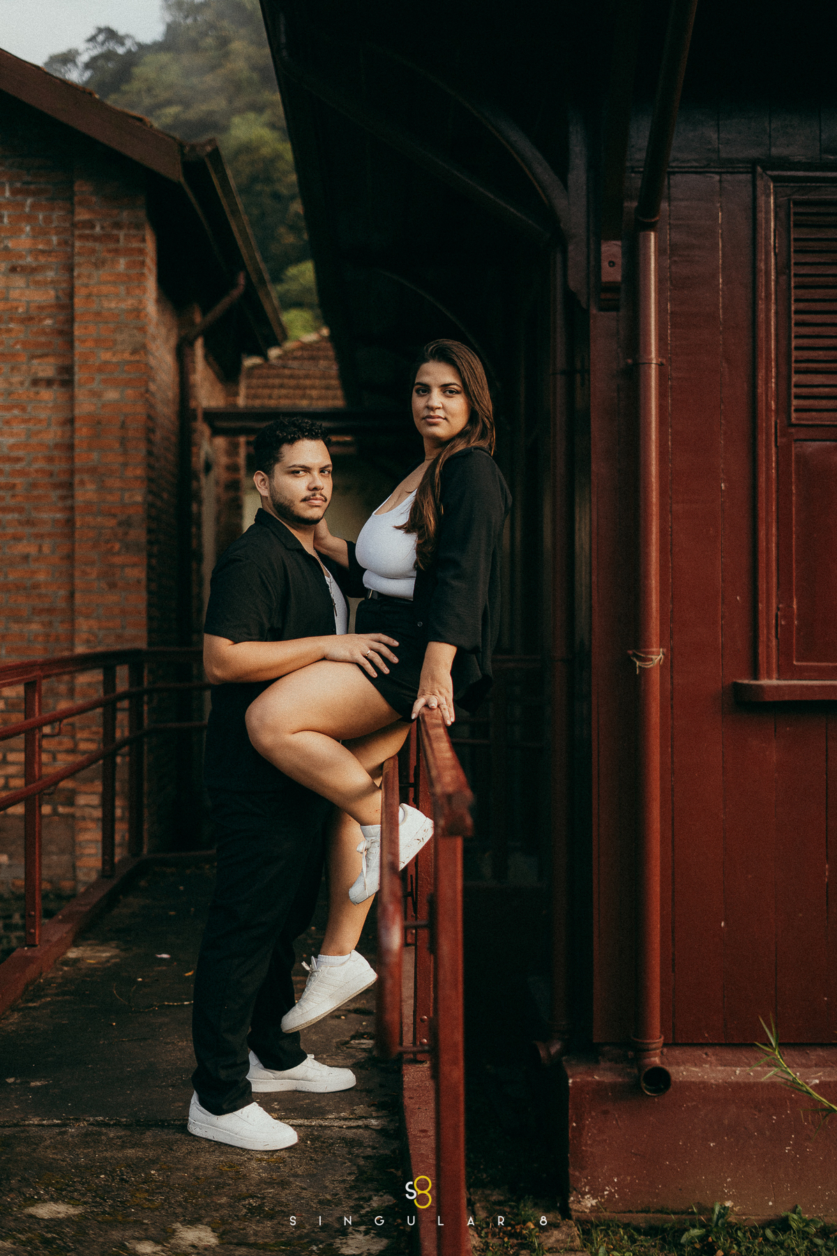 foto criativa de ensaio pré wedding paranapiacaba