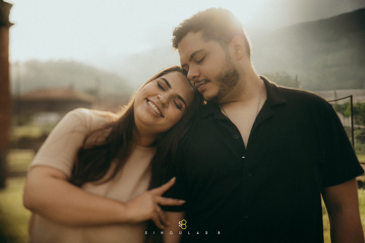 foto espontânea para ensaio pré wedding amanhecer Paranapiacaba