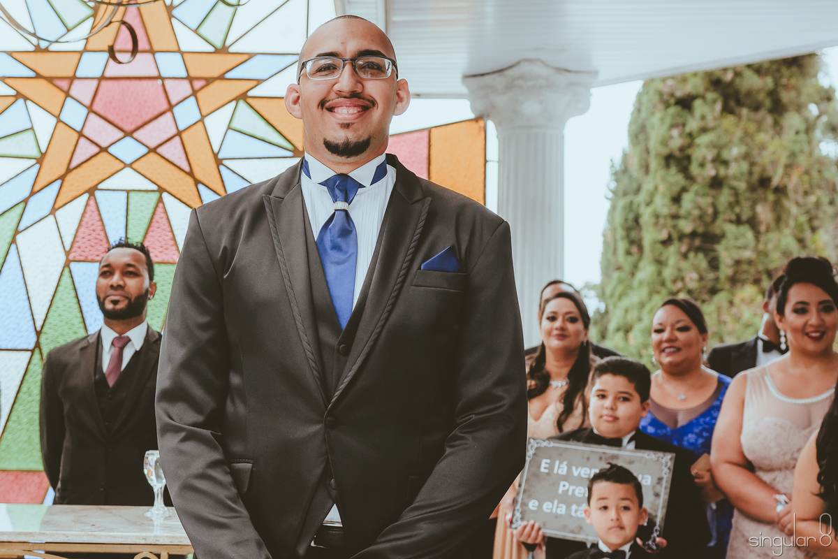 reação do noivo na entrada da noiva recanto santa rita