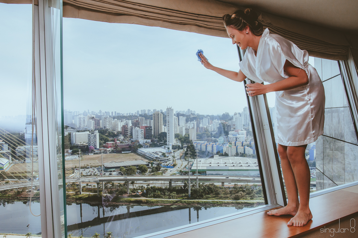 Hotel para making of da noiva Hilton Morumbi São Paulo suíte com vista para Ponte Estaiada