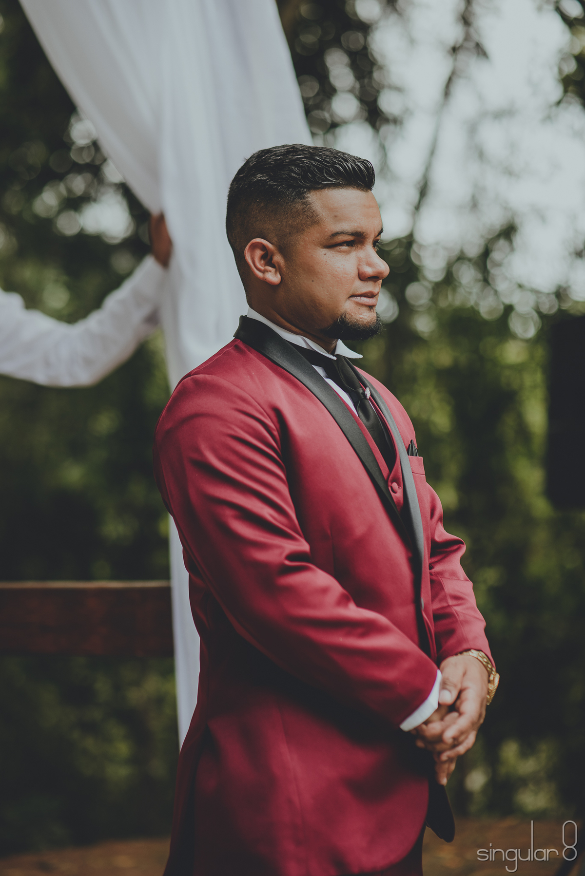 Reação do noivo na entrada da noiva