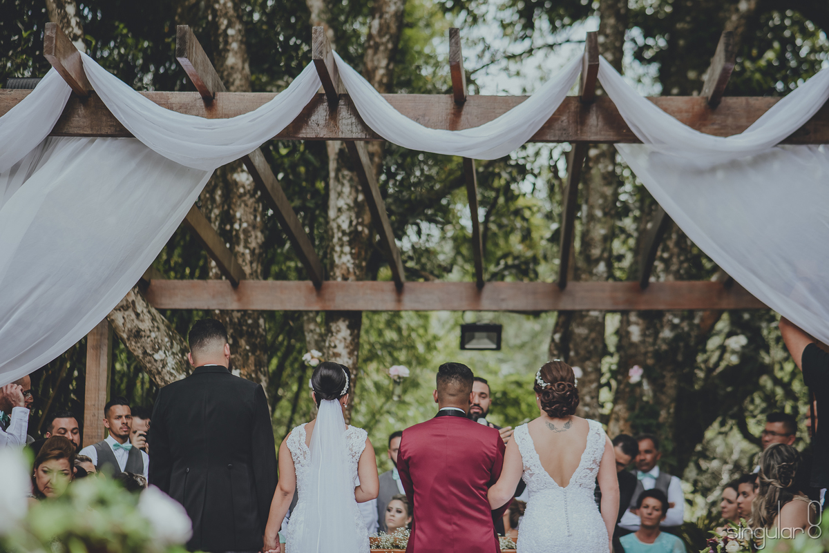 Casamento de dois casais juntos no Sítio Della Torre Mairiporã