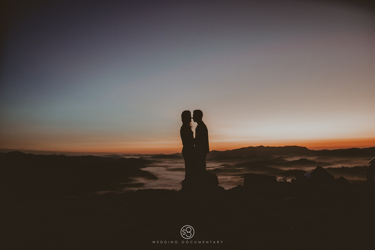 Fotografia de silhueta no Pico do Olho D'água