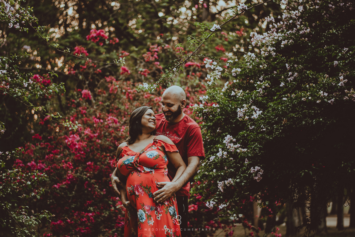 Fotografia de book de grávida no parque Ibirapuera em São Paulo