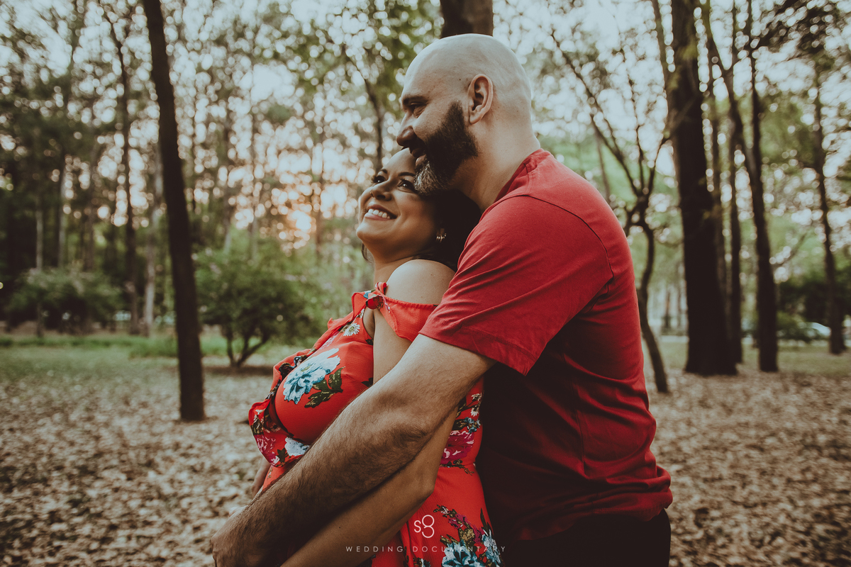 Fotografia de Ensaio de Gestante no Parque Ibirapuera espontâneo