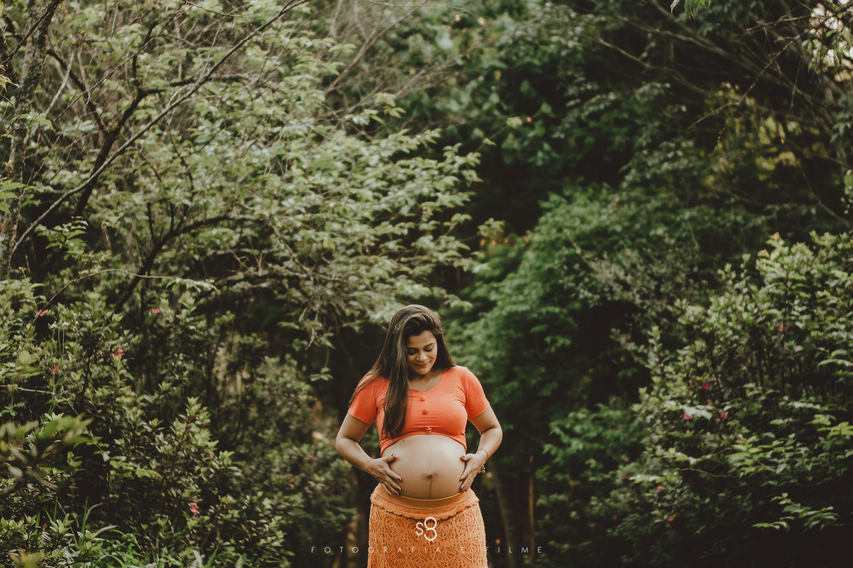 Fotografia de gestante no parque do carmo na zona leste de são paulo