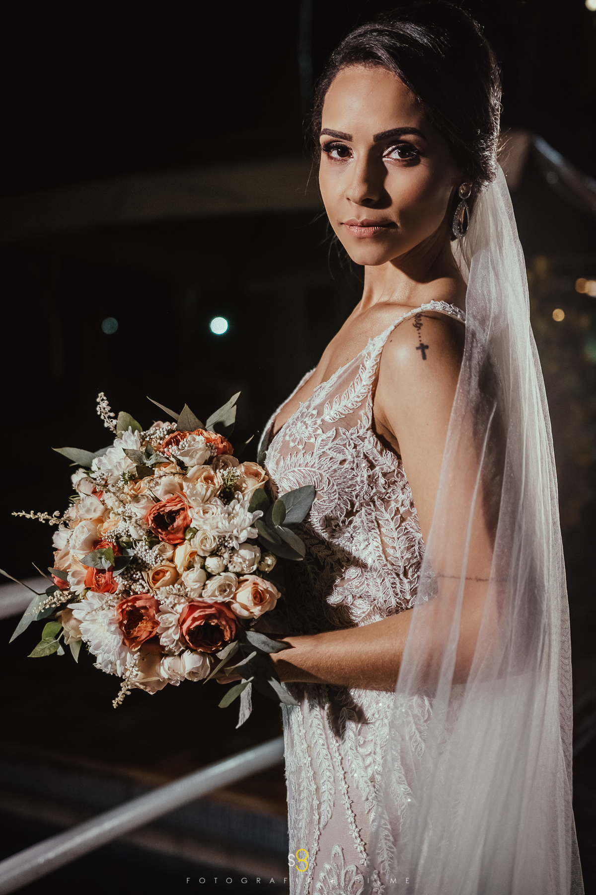 Fotografia de casamento da noiva pronta em Buffet Callegari Espaço Itália
