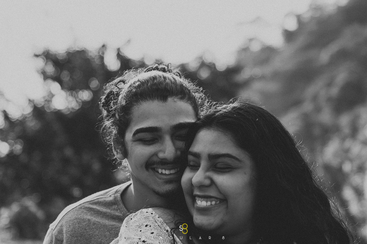 Fotografia preto e branco em ensaio pré wedding Paranapiacaba