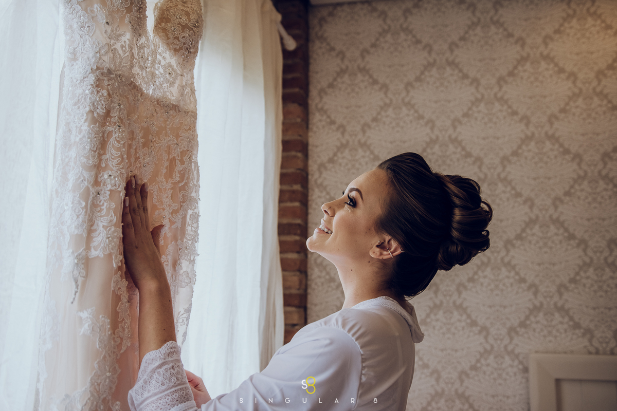 Fotografia de making of da noiva no buffet callegari