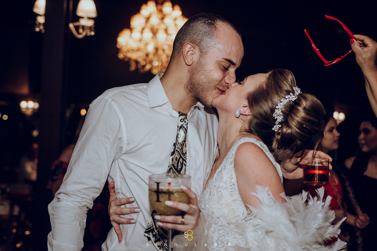 Fotografia de casamento a noite no Recanto Callegari