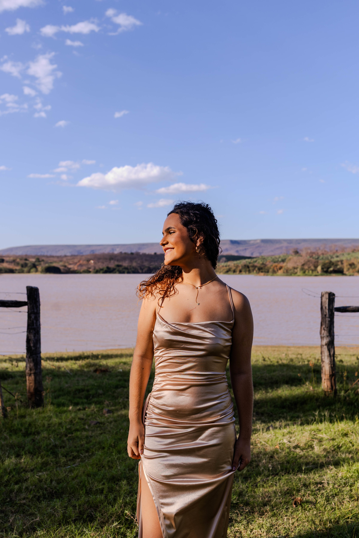 Ensaio debutante barragem do calhauzinho araçuaí por do sol