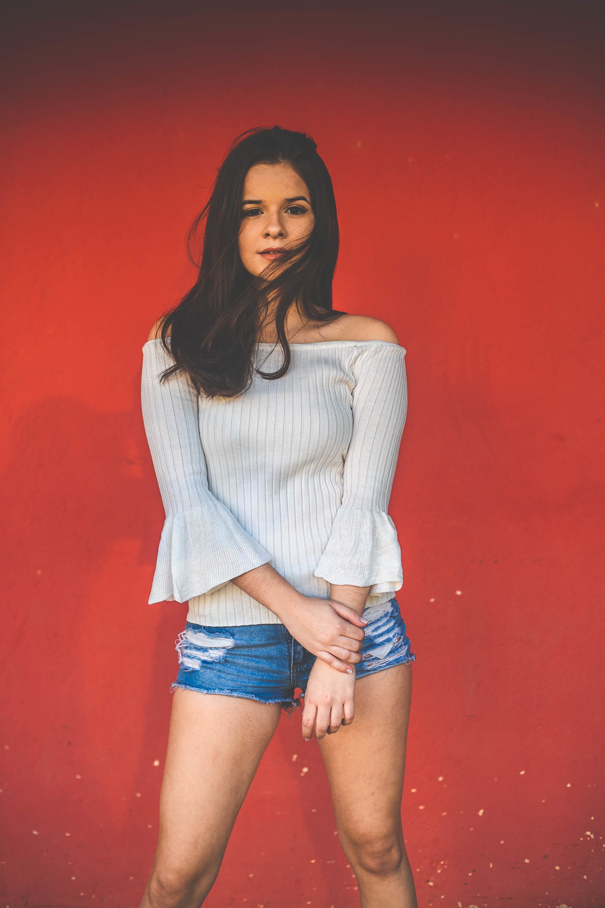 ensaio debutante parede vermelha