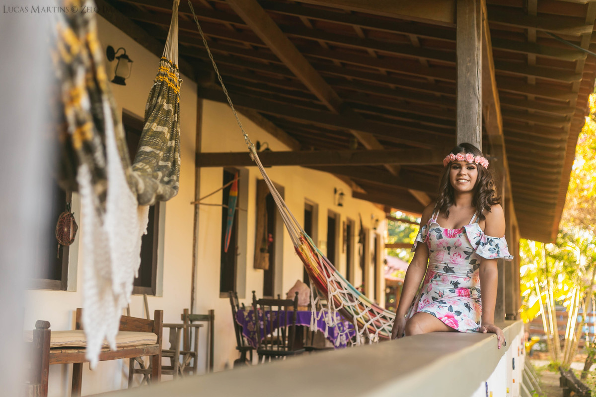 ensaio debutante na varanda da fazenda