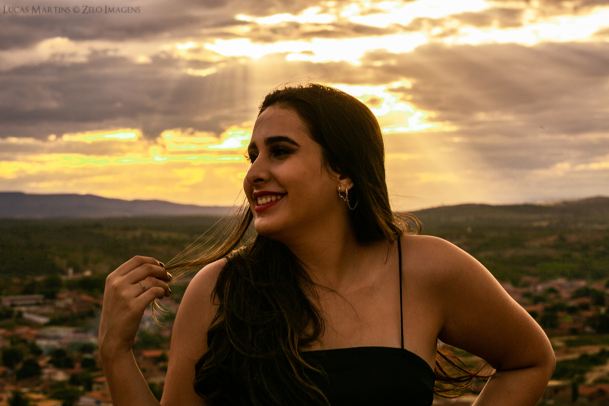 ensaio debutante ao por do sol