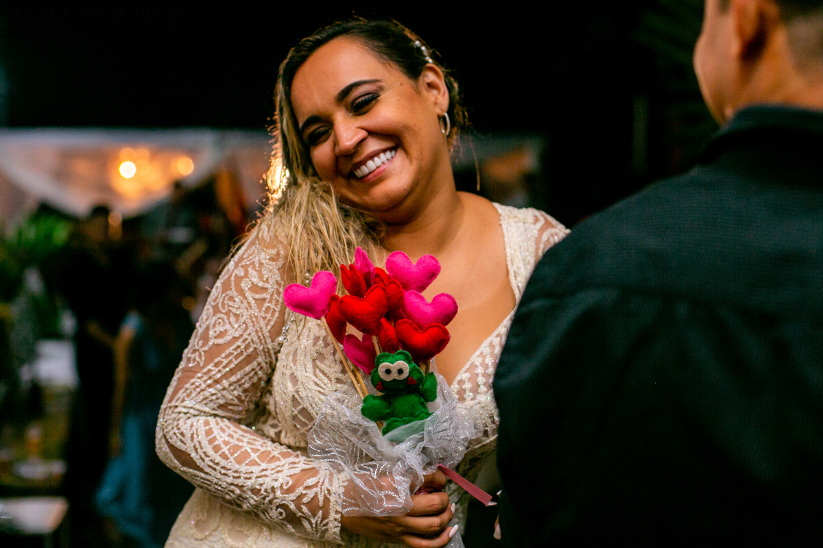 casamento Itinga igreja matriz buque de feltro tecido