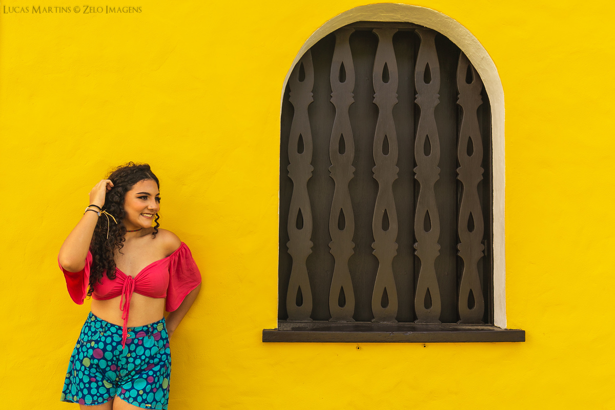 Ensaio debutante em porto seguro centro histórico amarelo