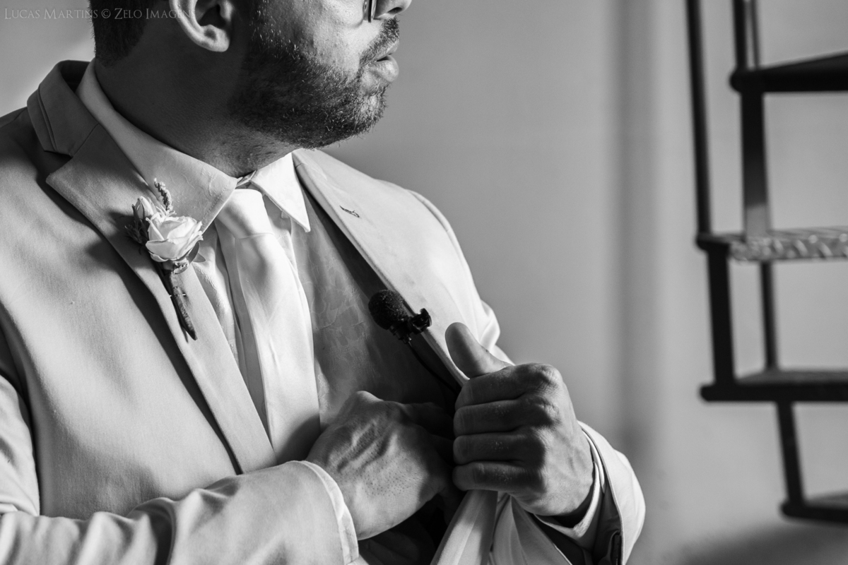 making of da noivo microfone de lapela