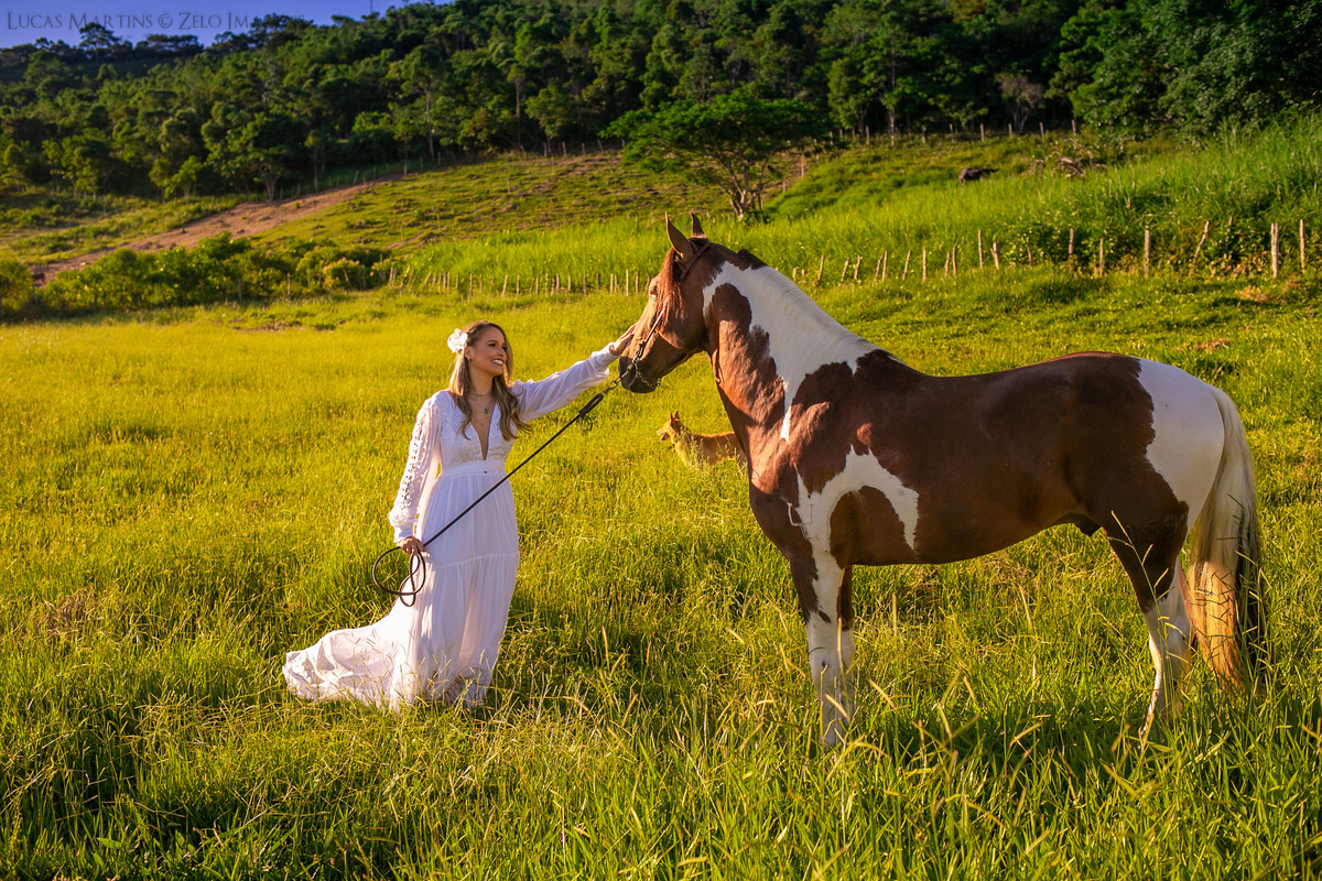 noiva com cavalo
