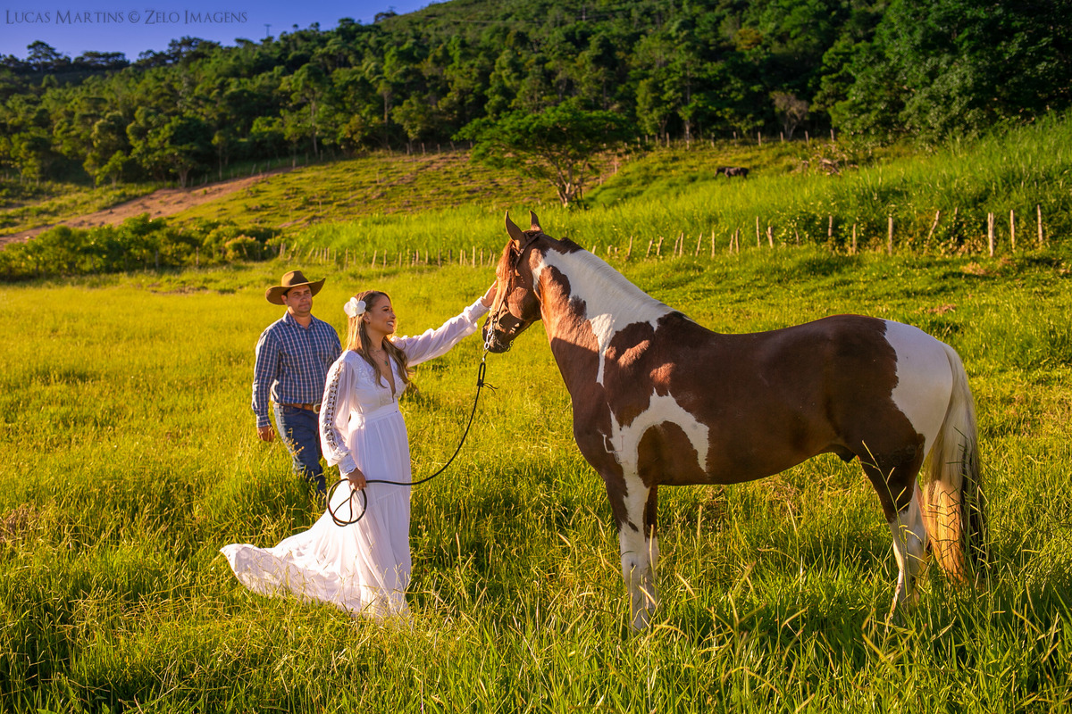 ensaio casal com cavalo