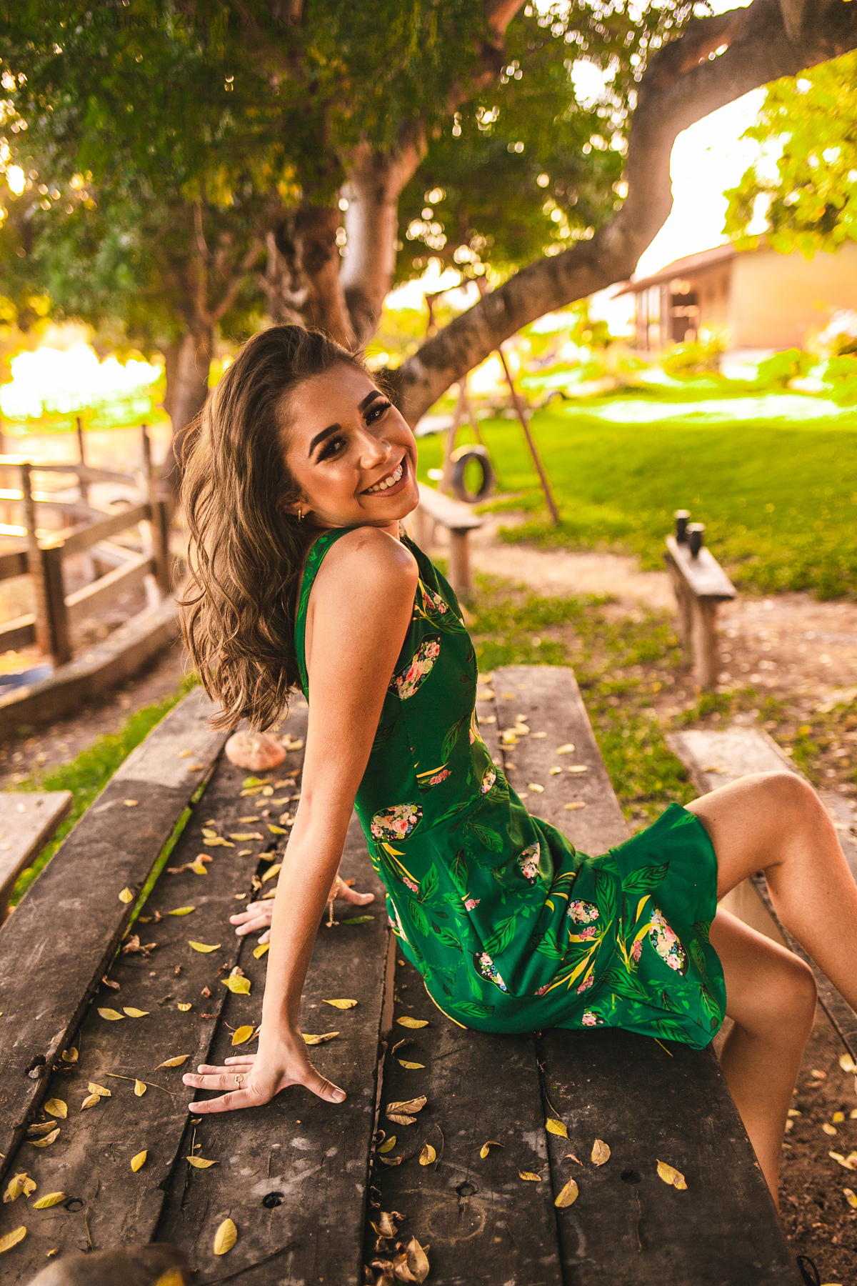 ensaio debutante aracuai sitio haras do jequi mesa rustica folhas secas