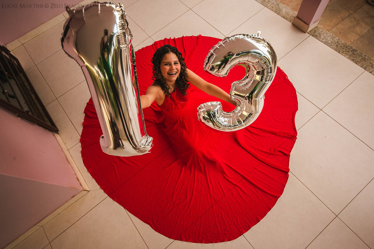 ensaio adolescente balão debutante