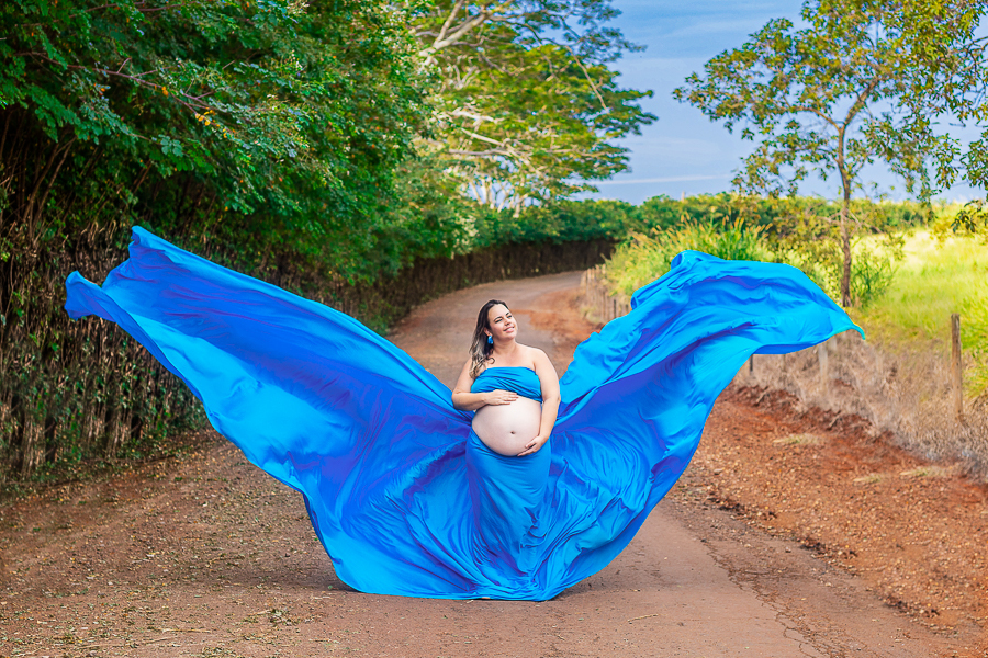ensaio gestante pano voando como assas 
