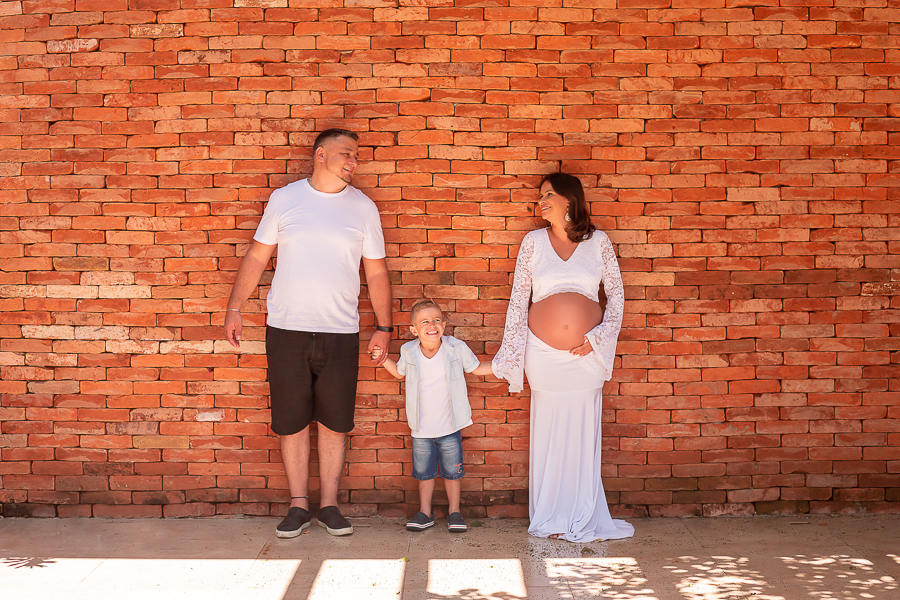 Ensaio gestante com o irmão