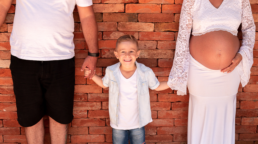 Ensaio gestante com o irmão