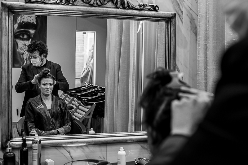 Foto do making off da noiva