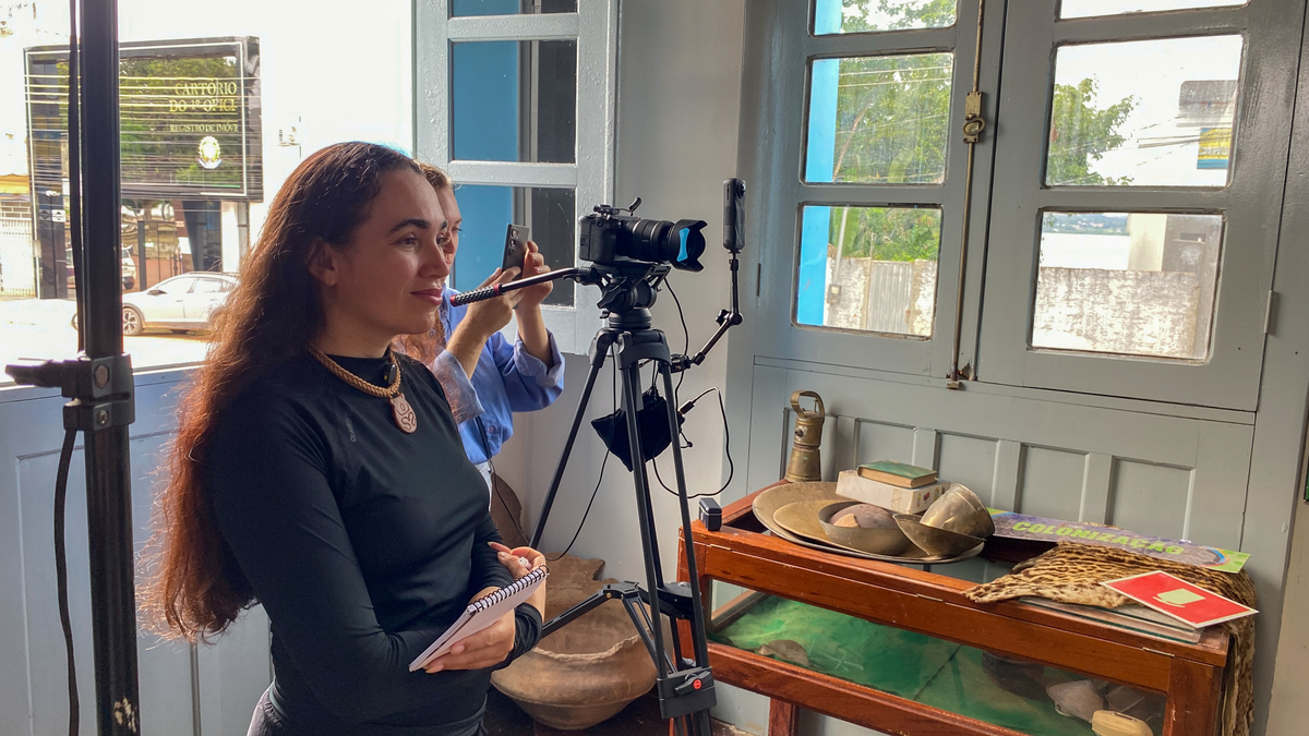 Bastidores da captação com a Sony FX30 no Museu Aracy Paraguassú em Itaituba pelo Estúdio Composição