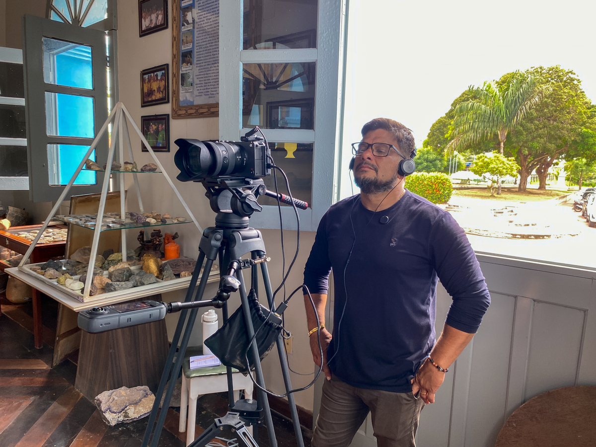 Bastidores da captação com a Sony FX30 no Museu Aracy Paraguassú em Itaituba pelo Estúdio Composição