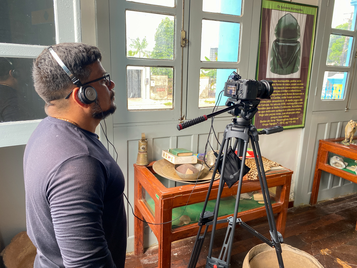 Bastidores da captação com a Sony FX30 no Museu Aracy Paraguassú em Itaituba pelo Estúdio Composição