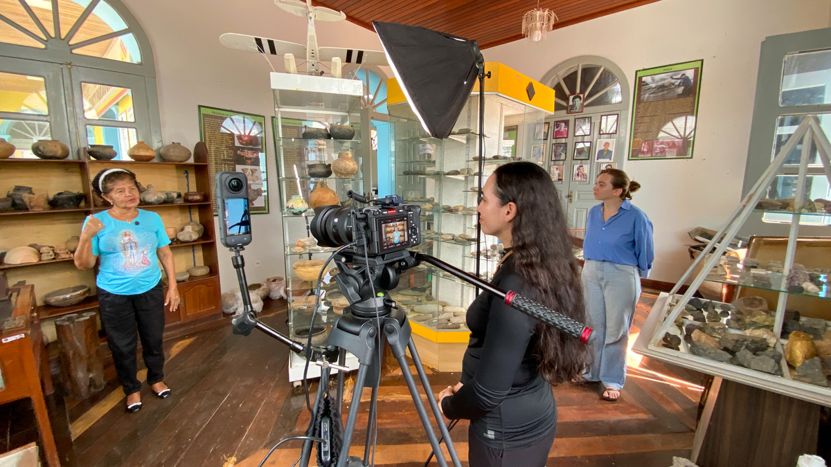 Bastidores da captação com a Sony FX30 no Museu Aracy Paraguassú em Itaituba pelo Estúdio Composição