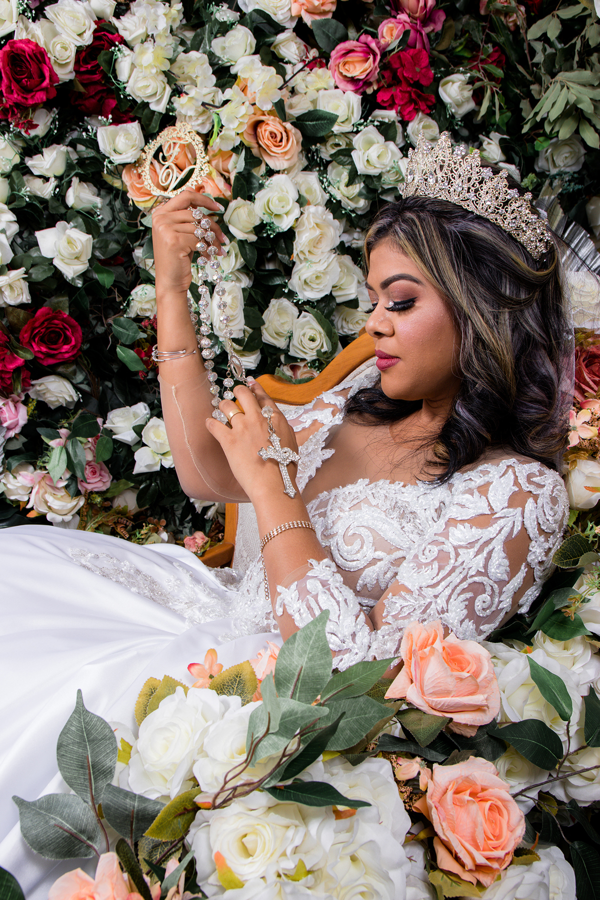 Ensaio em estúdio com a noiva Vângela Queiroz 