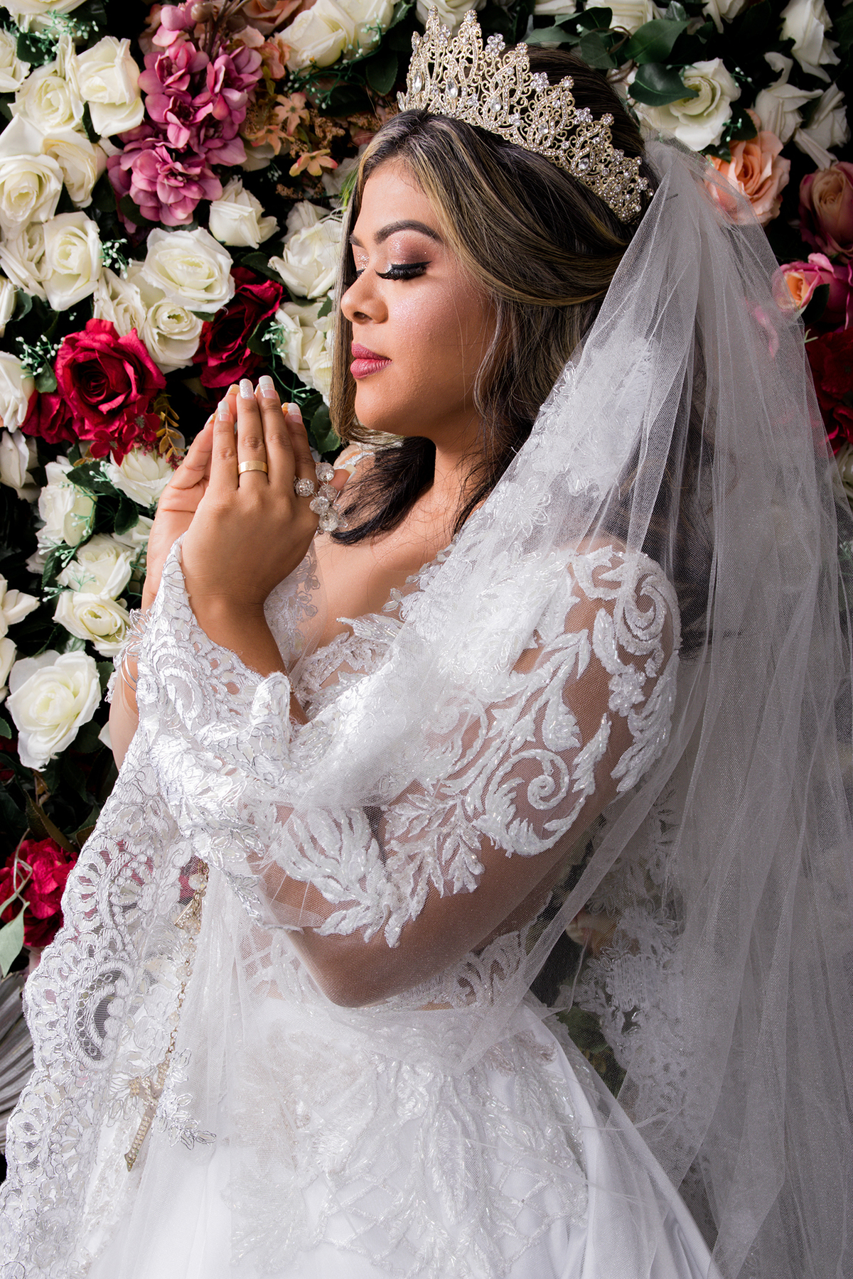 Ensaio em estúdio com a noiva Vângela Queiroz 