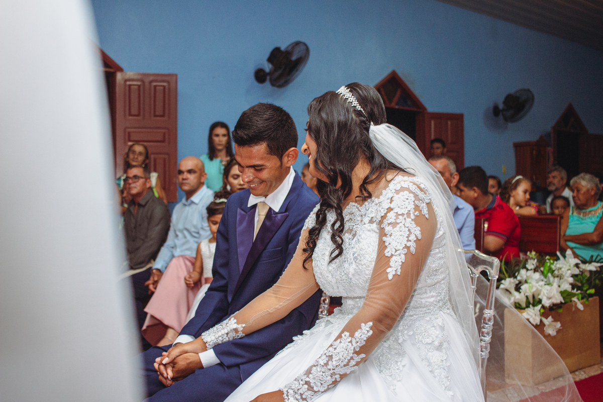 Fotografia do casamento em Santarém Pará, comunidade cedro - Casal Abrão e Clarisse 