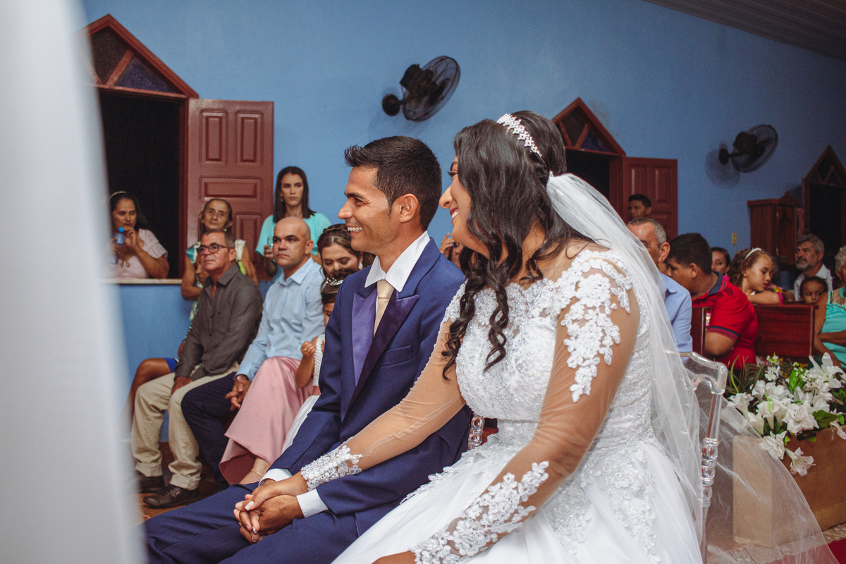 Fotografia do casamento em Santarém Pará, comunidade cedro - Casal Abrão e Clarisse 