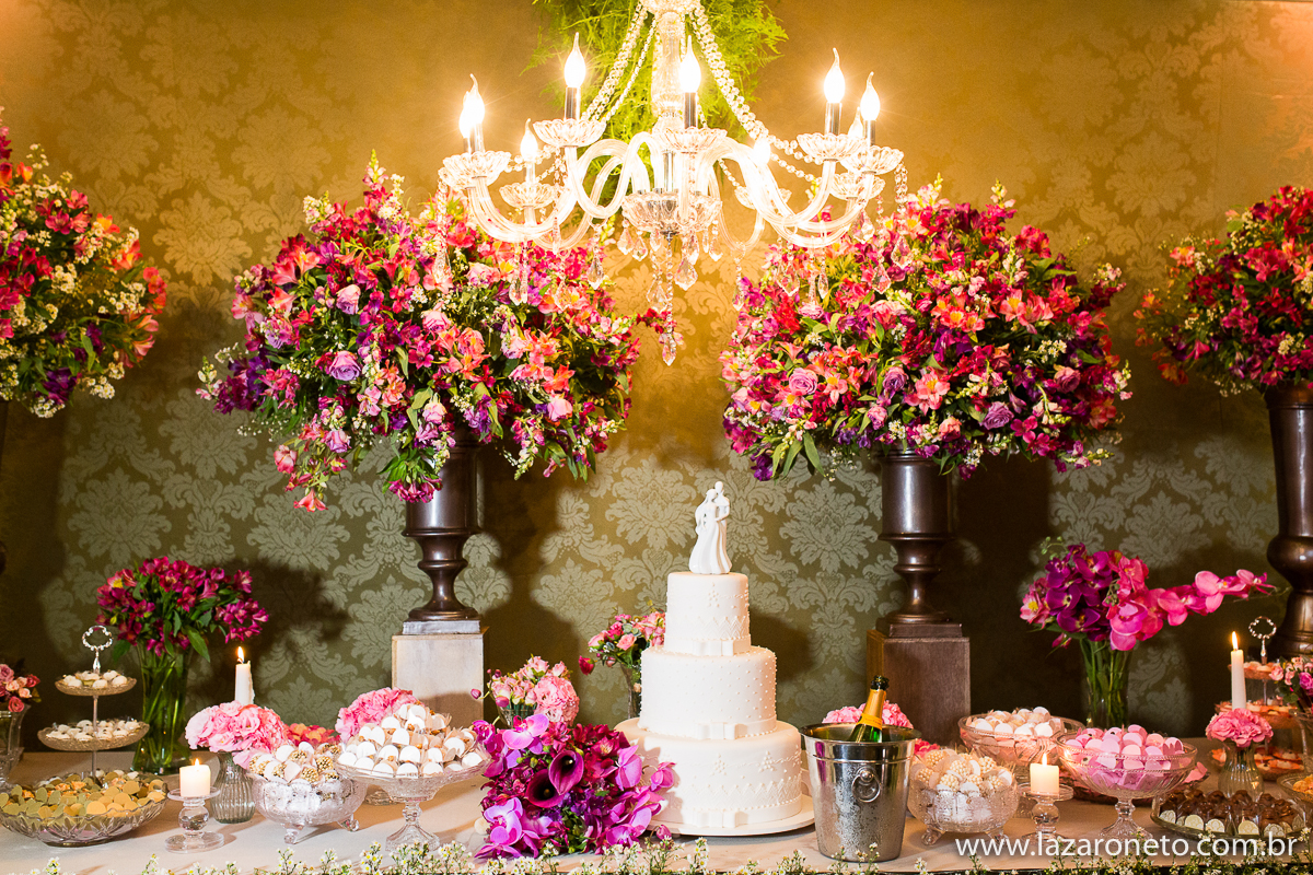 Decoração linda do Casamento de Mariana e Guilherme em Casamento realizado no Hotel Villa Verde em Avaré