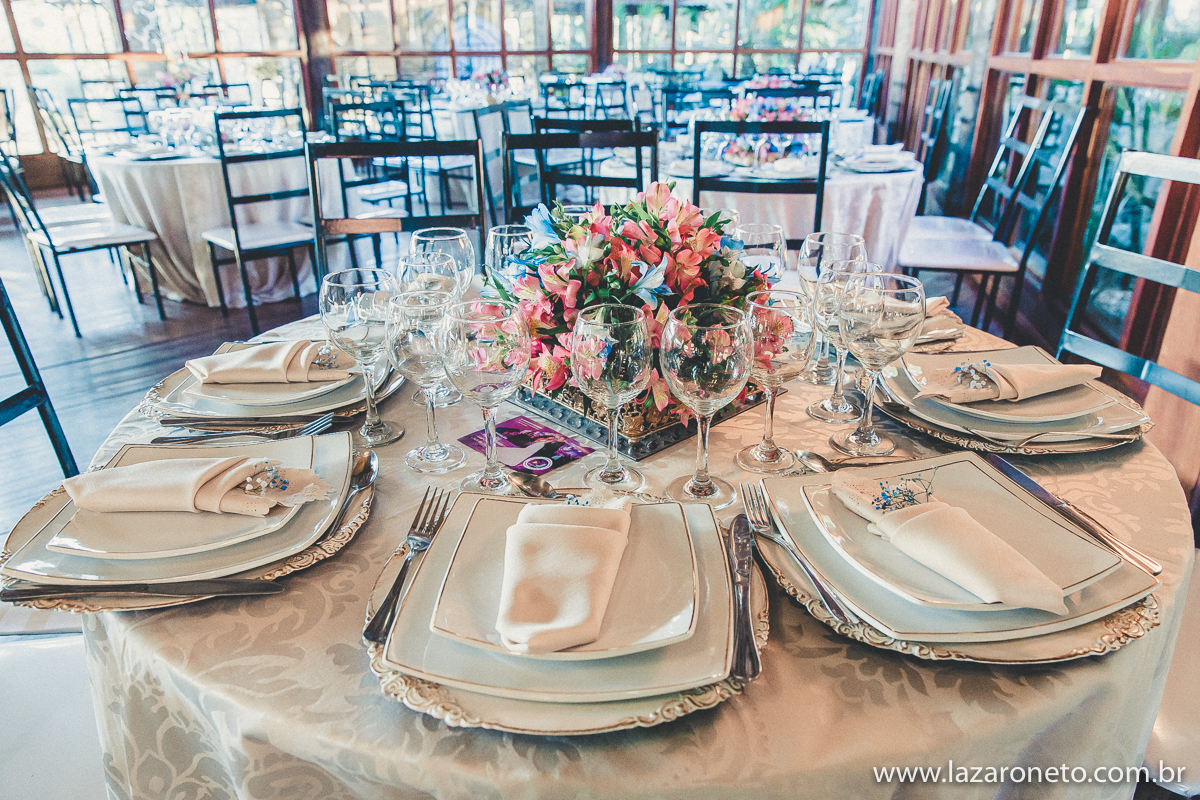 mesa para convidados de Casamento no espaço andreolli em Botucatu