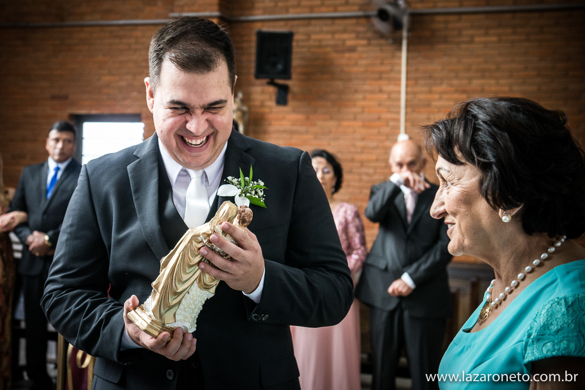 noivo recebe sagrada familia e fotografo itatinga, botucatu
